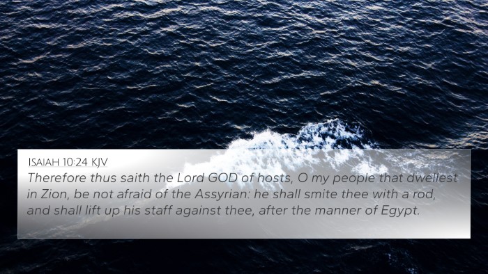 Isaiah 10:24 KJV Bible Verse Image