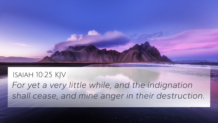 Isaiah 10:25 KJV Bible Verse Image