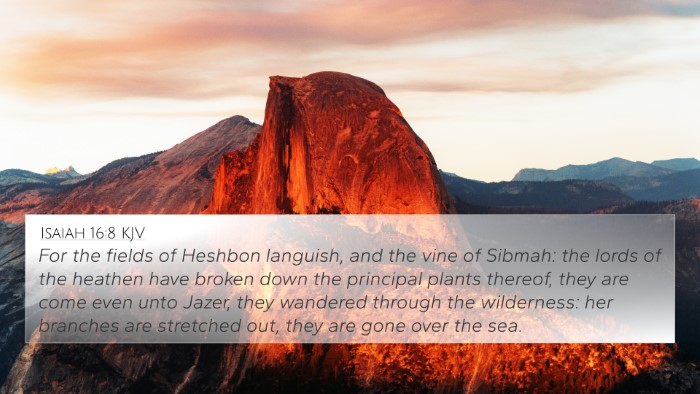Isaiah 16:8 KJV Bible Verse Image