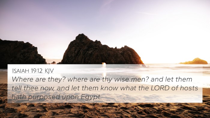 Isaiah 19:12 KJV Bible Verse Image