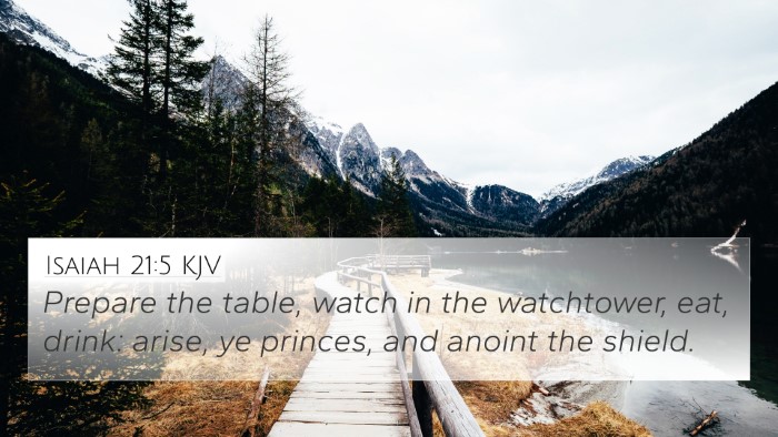 Isaiah 21:5 KJV Bible Verse Image