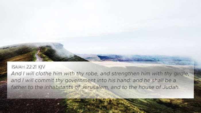 Isaiah 22:21 KJV Bible Verse Image