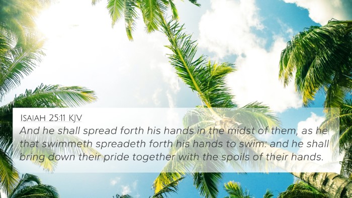Isaiah 25:11 KJV Bible Verse Image