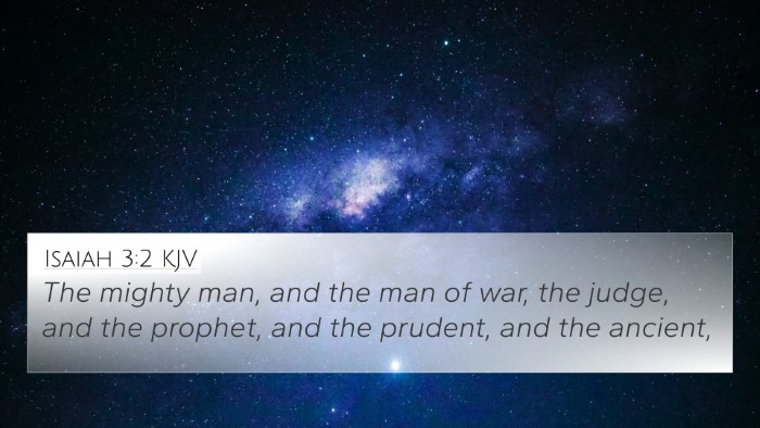 Isaiah 3:2 KJV 4K Wallpaper - The mighty man, and the man of war, the judge, - 4K Wallpaper Bible Verse