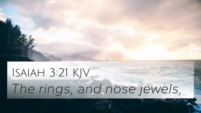 Isaiah 3:21 KJV 4K Wallpaper - The rings, and nose - 4K Wallpaper Bible Verse
