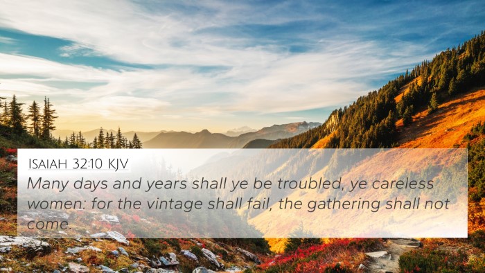 Isaiah 32:10 KJV Bible Verse Image