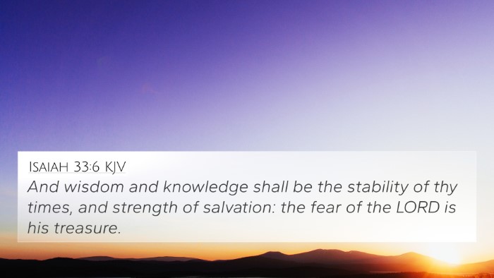 Isaiah 33:6 KJV Bible Verse Image