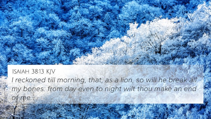 Isaiah 38:13 KJV Bible Verse Image