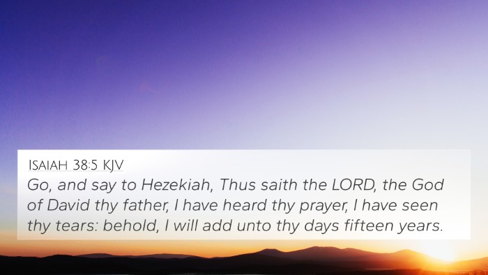 Isaiah 38:5 KJV Bible Verse Image