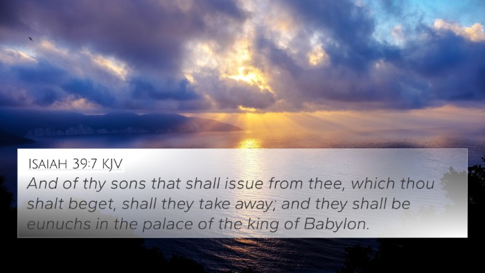 Isaiah 39:7 KJV Bible Verse Image