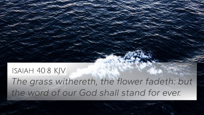 Isaiah 40:8 KJV 4K Wallpaper - The grass withereth, the flower fadeth: but the word of our God shall stand for ever. - 4K Bible Verse Wallpaper