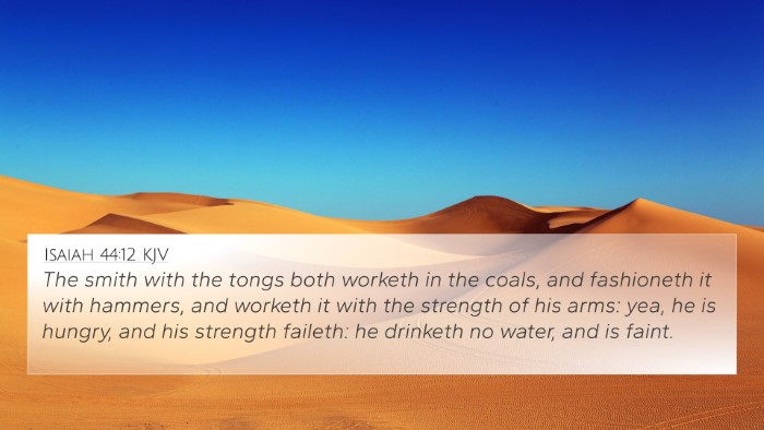 Isaiah 44:12 KJV Bible Verse Image
