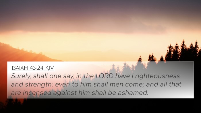Isaiah 45:24 KJV Bible Verse Image