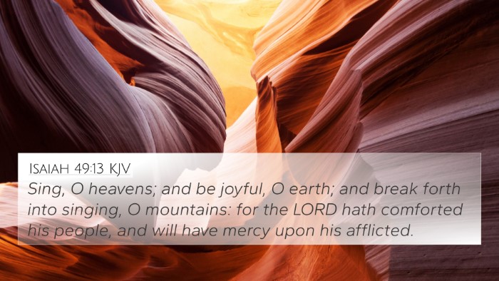 Isaiah 49:13 KJV Bible Verse Image
