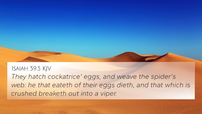 Isaiah 59:5 KJV Bible Verse Image