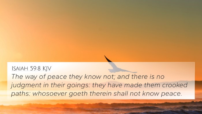 Isaiah 59:8 KJV Bible Verse Image