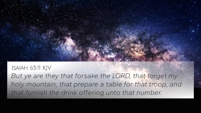 Isaiah 65:11 KJV Bible Verse Image