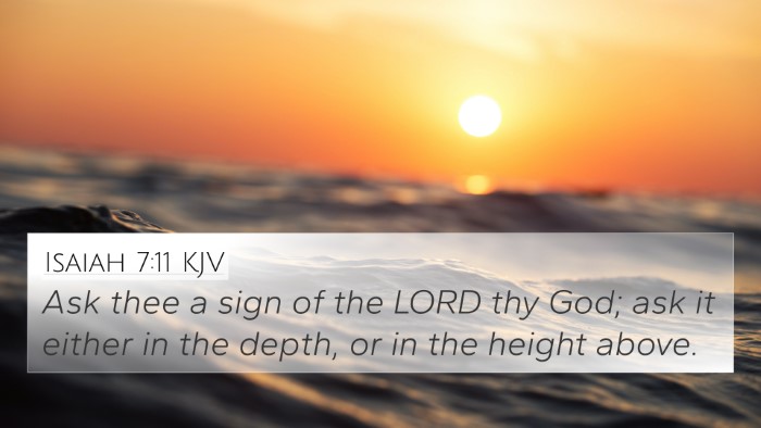 Isaiah 7:11 KJV Bible Verse Image