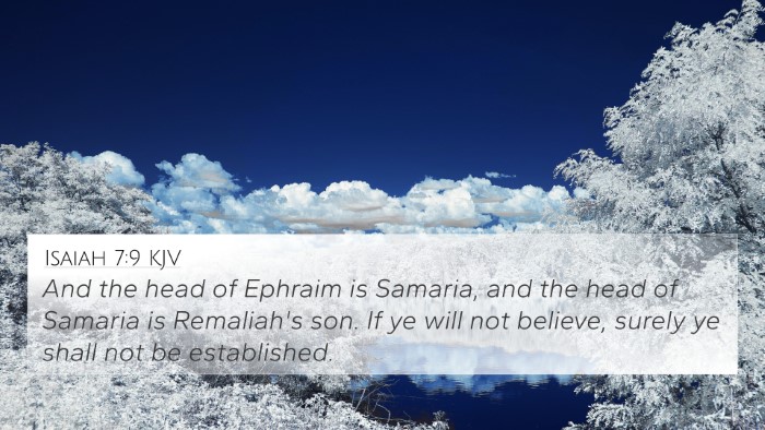 Isaiah 7:9 KJV Bible Verse Image
