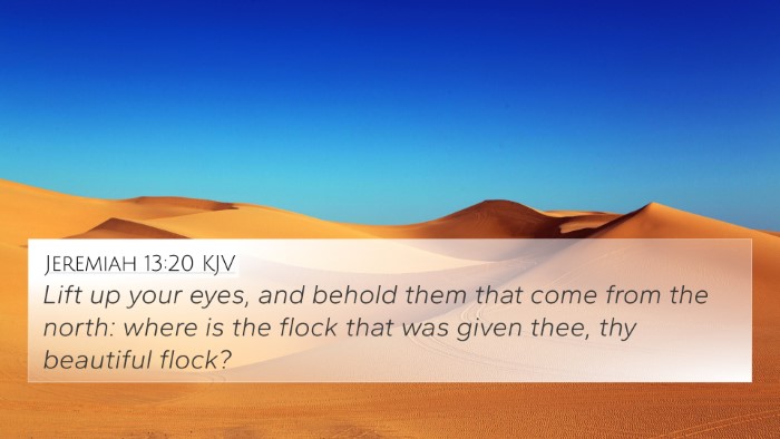 Jeremiah 13:20 KJV 4K Wallpaper - Lift up your eyes, and behold them that come from - 4K Wallpaper Bible Verse