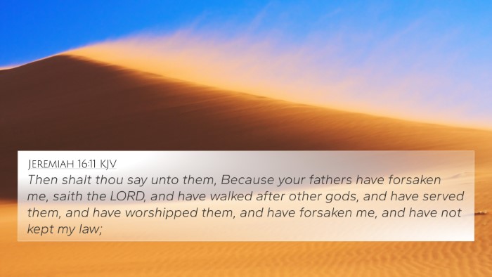Jeremiah 16:11 KJV 4K Wallpaper - Then shalt thou say unto them, Because your - 4K Wallpaper Bible Verse