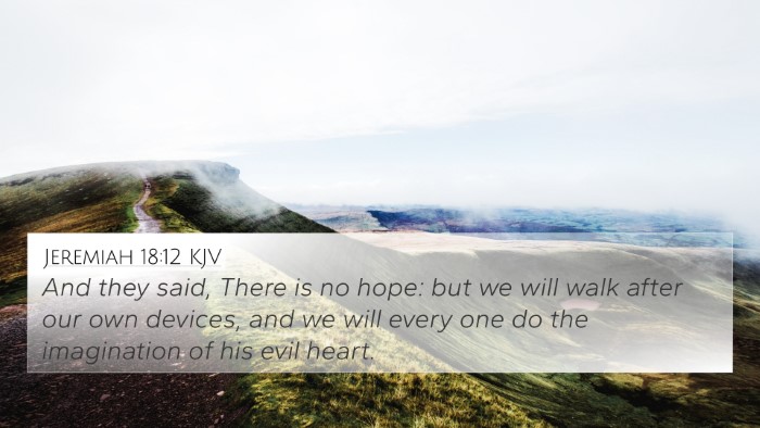 Jeremiah 18:12 KJV Bible Verse Image