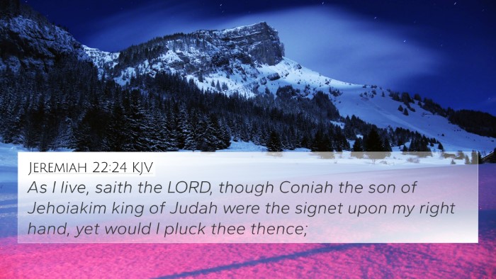 Jeremiah 22:24 KJV Bible Verse Image