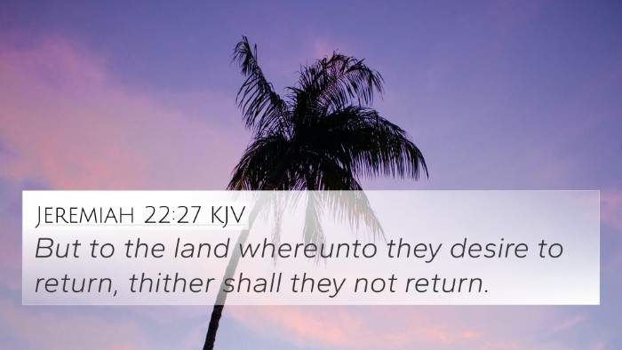 Jeremiah 22:27 KJV 4K Wallpaper - But to the land whereunto they desire to return, - 4K Wallpaper Bible Verse