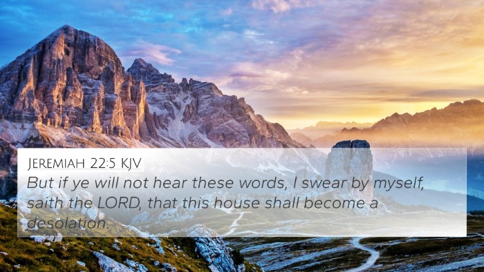 Jeremiah 22:5 KJV Bible Verse Image