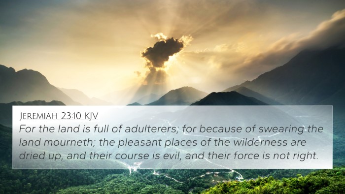 Jeremiah 23:10 KJV Bible Verse Image