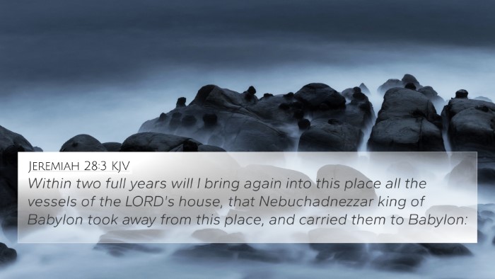 Jeremiah 28:3 KJV Bible Verse Image