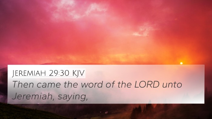 Jeremiah 29:30 KJV Bible Verse Image