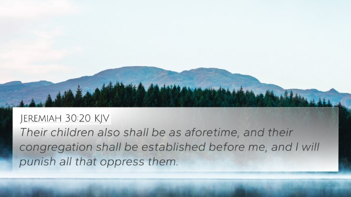 Jeremiah 30:20 KJV Bible Verse Image