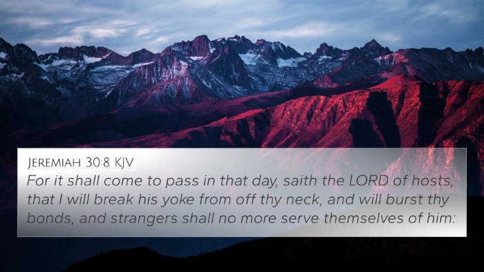 Jeremiah 30:8 KJV Bible Verse Image