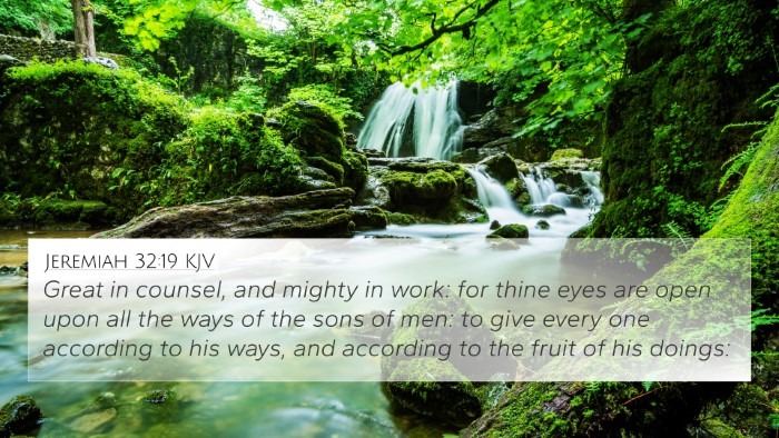 Jeremiah 32:19 KJV Bible Verse Image