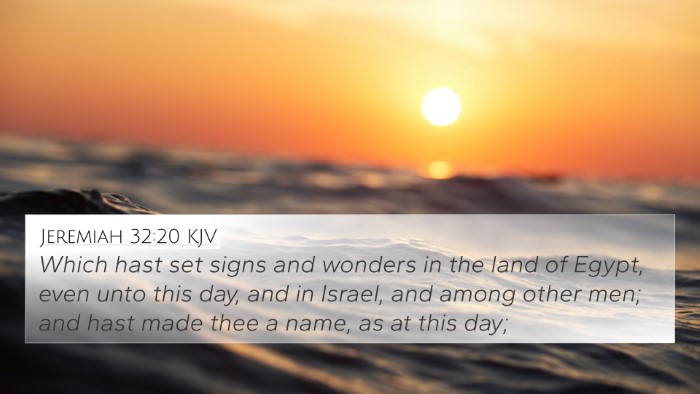 Jeremiah 32:20 KJV Bible Verse Image