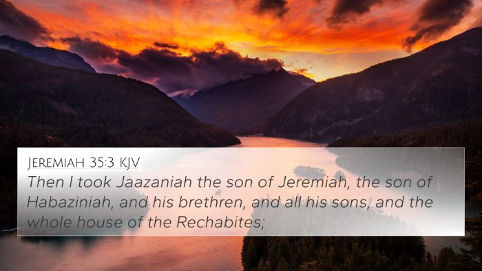Jeremiah 35:3 KJV 4K Wallpaper - Then I took Jaazaniah the son of Jeremiah, the - 4K Wallpaper Bible Verse