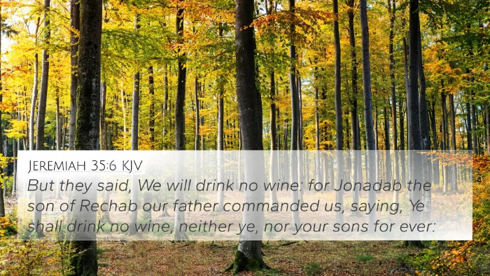 Jeremiah 35:6 KJV Bible Verse Image