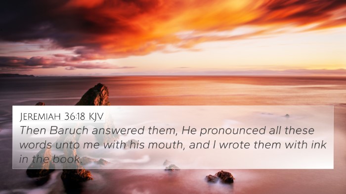 Jeremiah 36:18 KJV Bible Verse Image