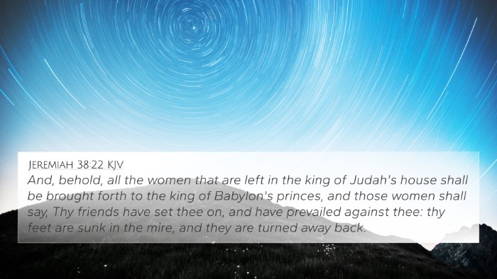 Jeremiah 38:22 KJV Bible Verse Image