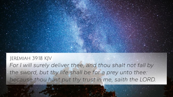 Jeremiah 39:18 KJV Bible Verse Image