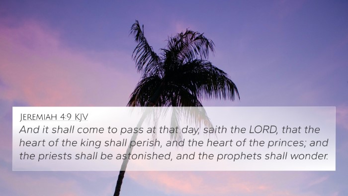 Jeremiah 4:9 KJV 4K Wallpaper - And it shall come to pass at that day, saith the - 4K Wallpaper Bible Verse