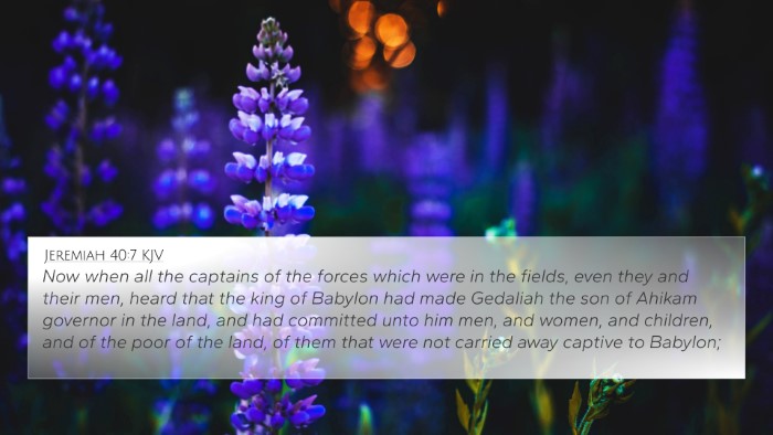 Jeremiah 40:7 KJV Bible Verse Image