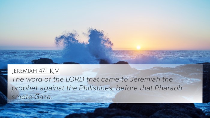 Jeremiah 47:1 KJV Bible Verse Image