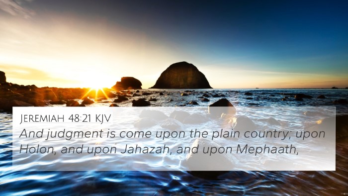 Jeremiah 48:21 KJV Bible Verse Image