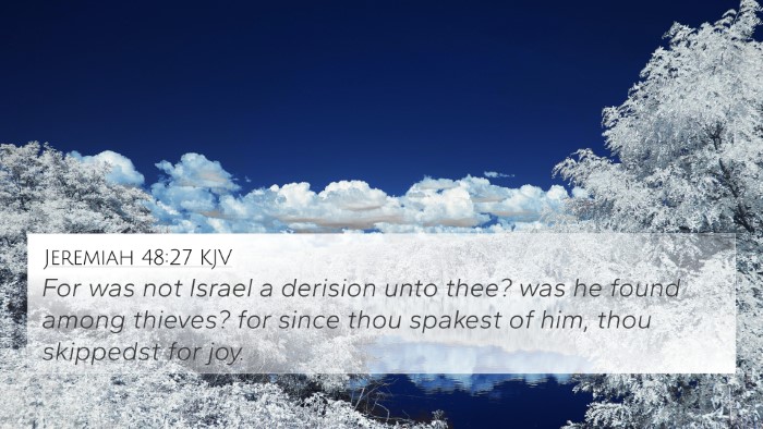 Jeremiah 48:27 KJV Bible Verse Image