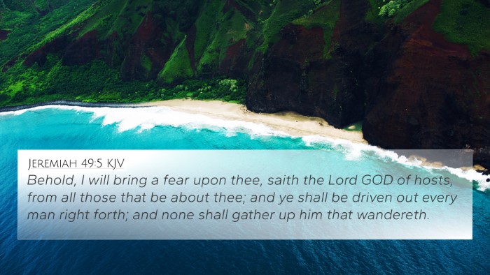 Jeremiah 49:5 KJV Bible Verse Image