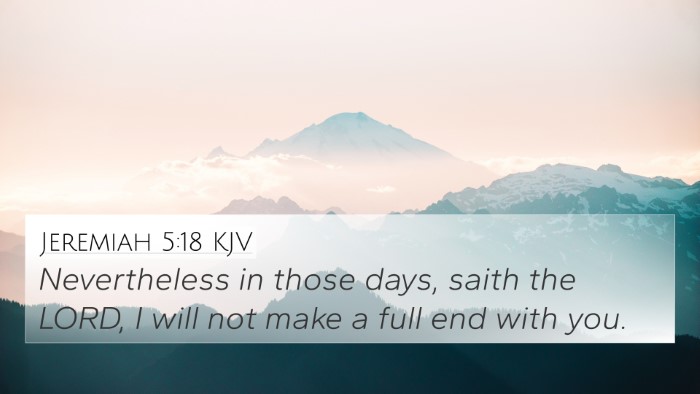 Jeremiah 5:18 KJV Bible Verse Image