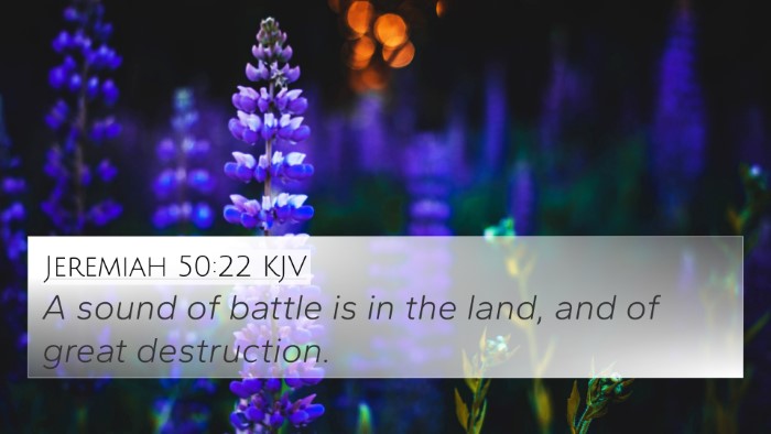 Jeremiah 50:22 KJV Bible Verse Image