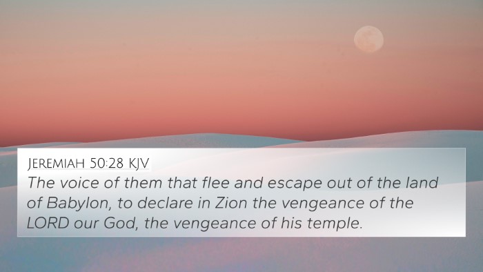 Jeremiah 50:28 KJV Bible Verse Image